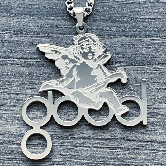 Etched 'GOOD Music' Necklace