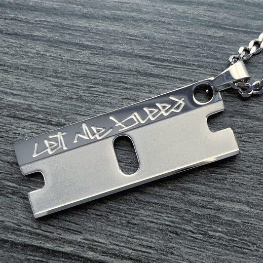 'Let Me Bleed' Razor Necklace