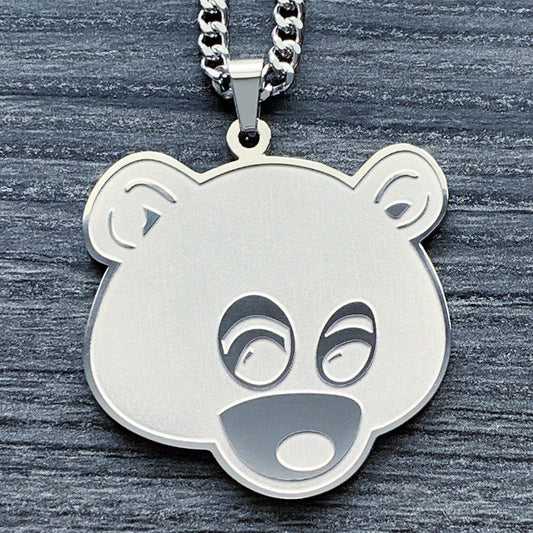 Etched 'Bear' Necklace