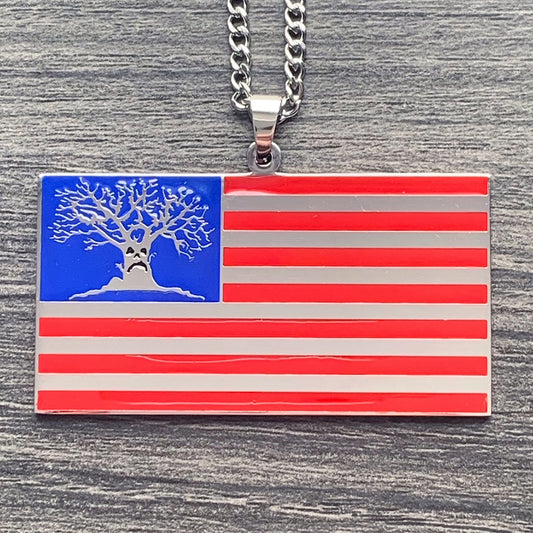 Colored 'Harold Flag' Necklace