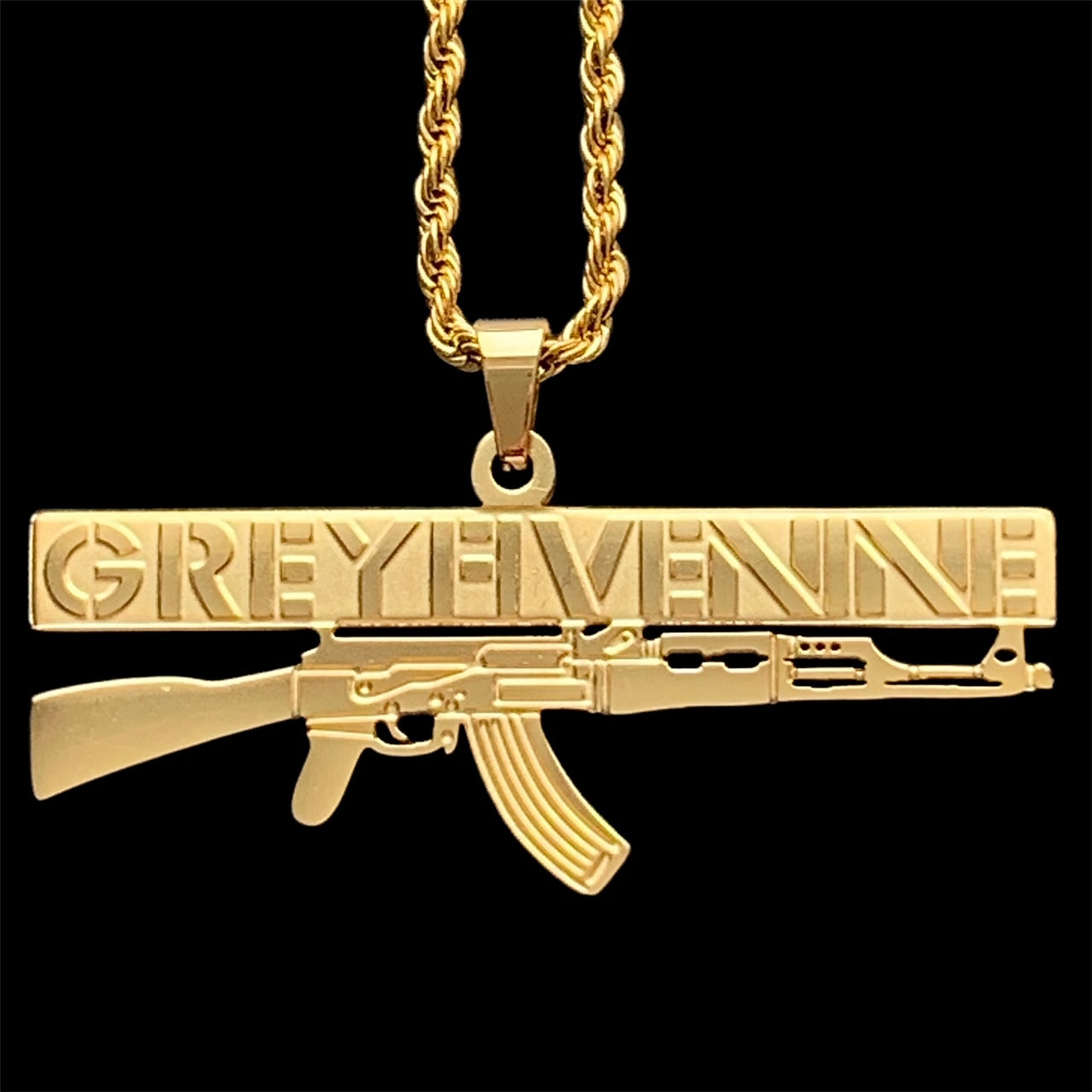 Gold 'AK' Necklace