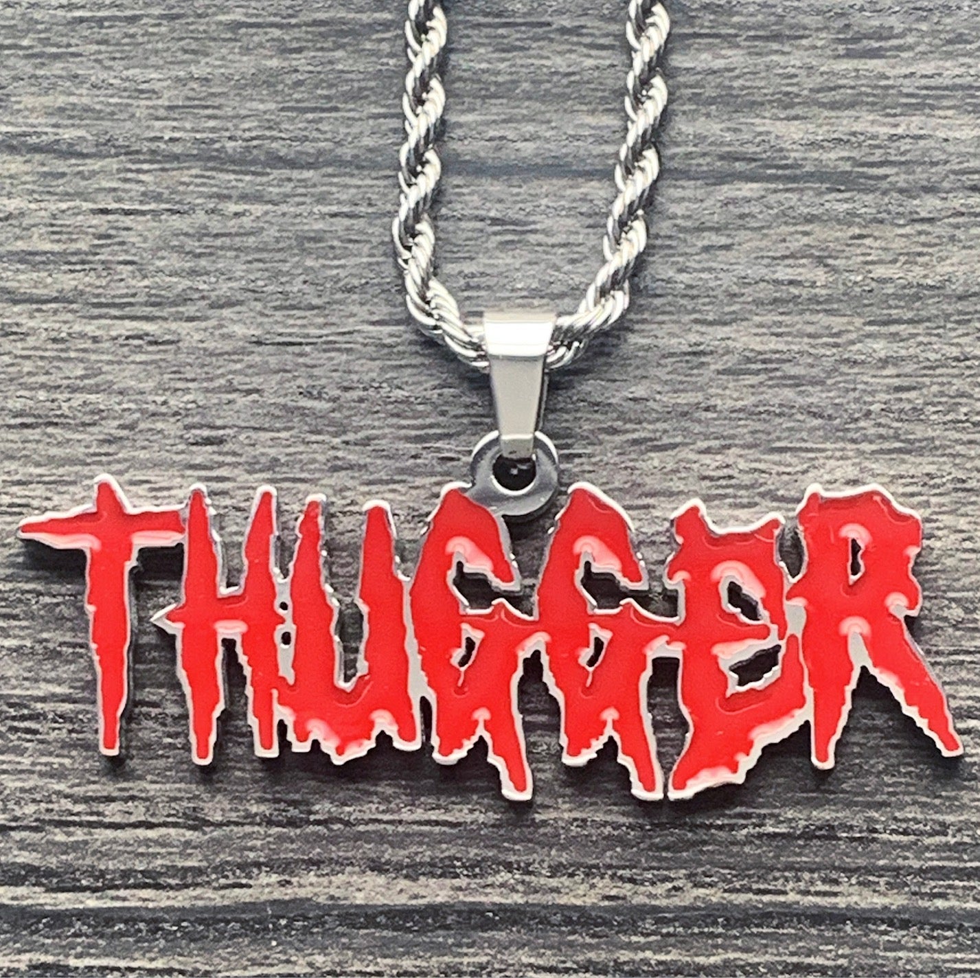 Red 'THUGGER' Necklace