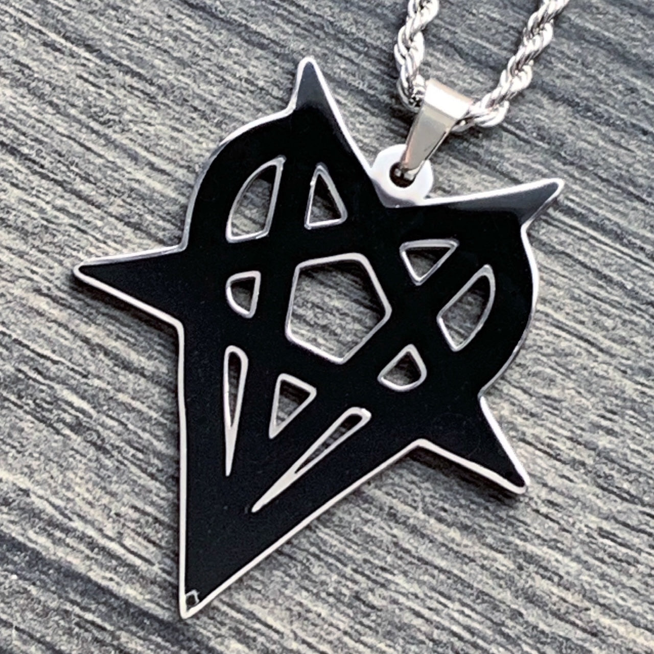Black 'Heartagram' Necklace