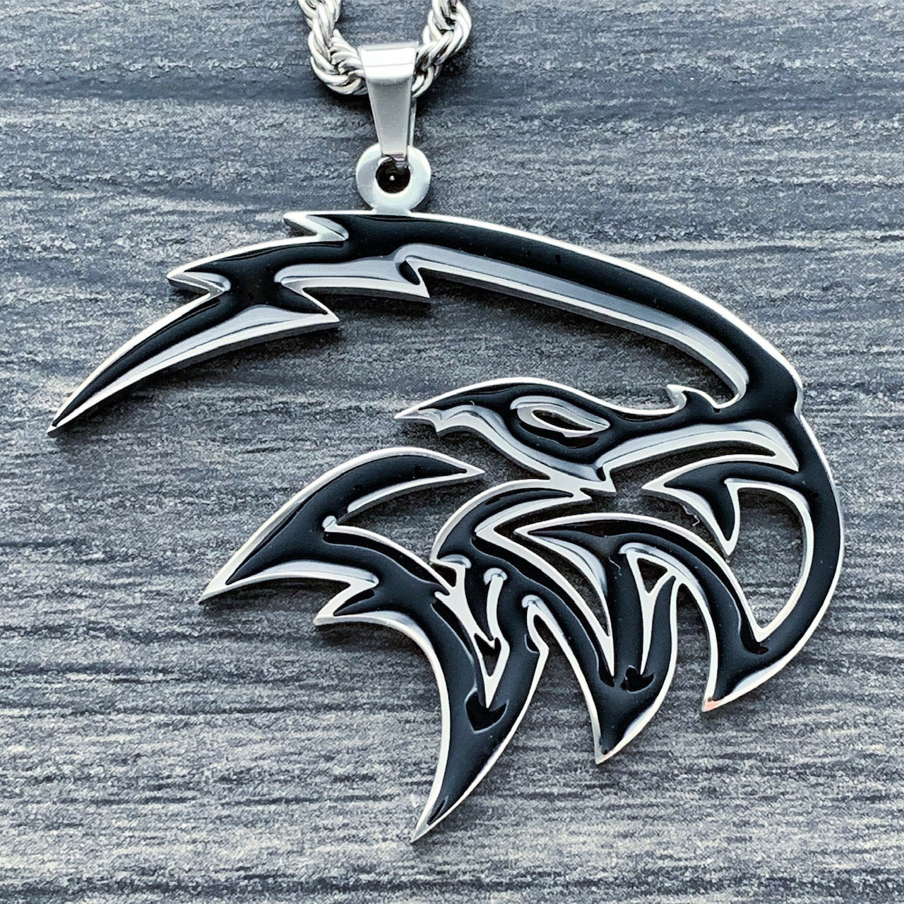 Black 'Trackhawk' Necklace