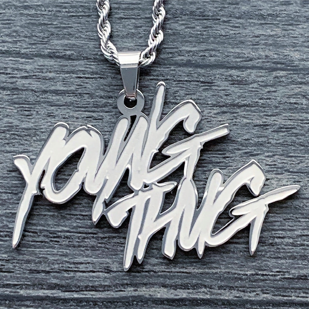 Etched 'Young Thug' Necklace