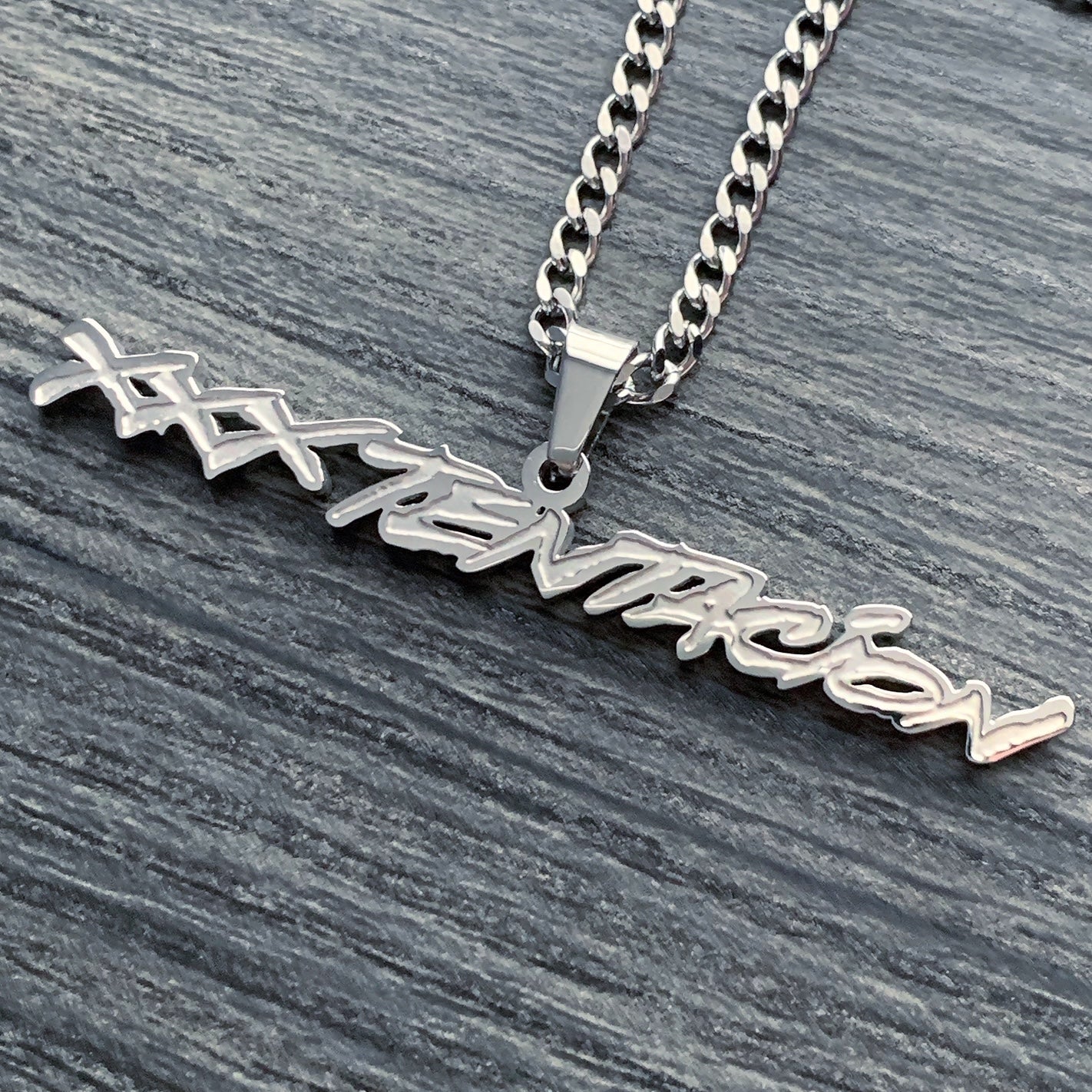 Etched 'XXXTENTACION' Necklace