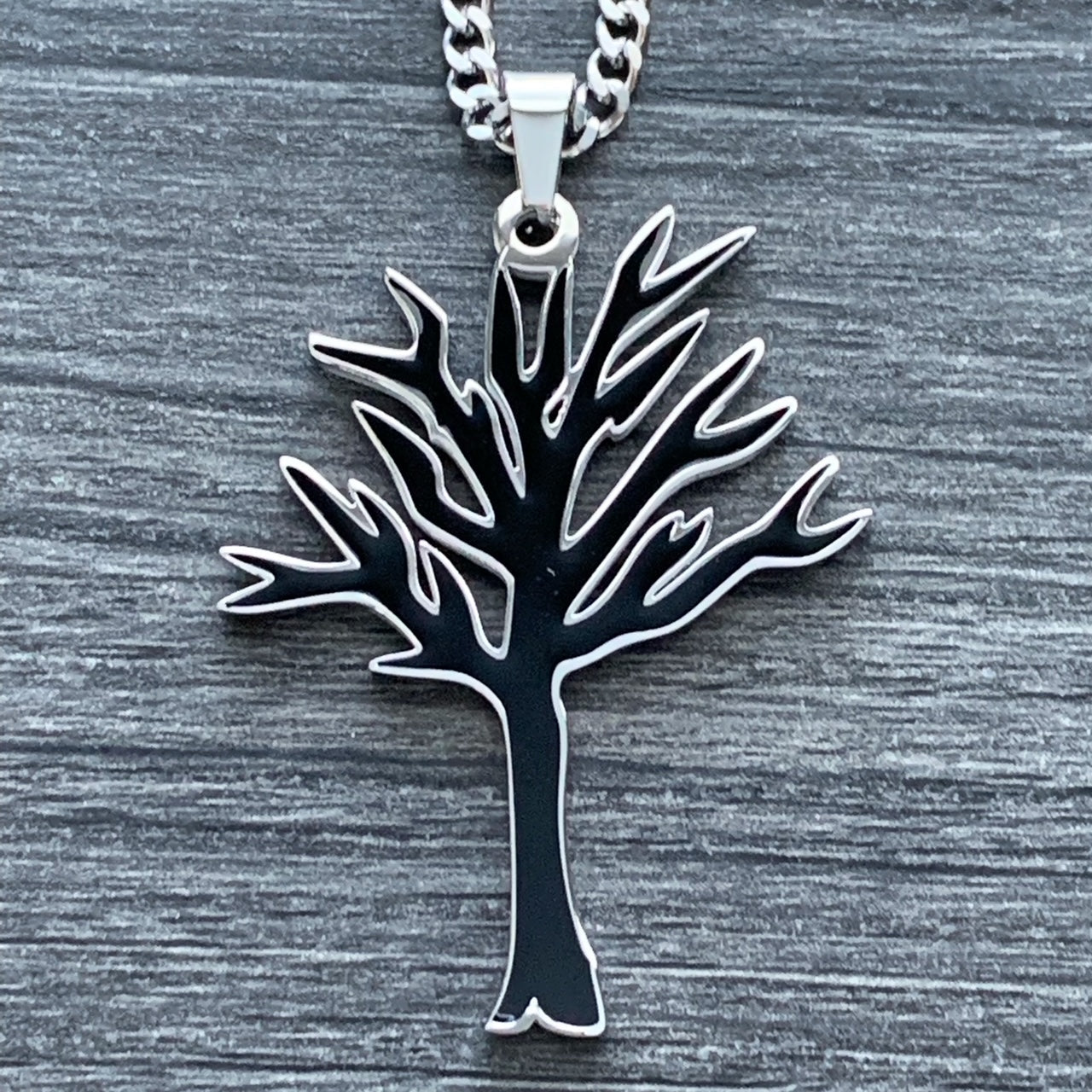 Black 'Tree of Life' Necklace