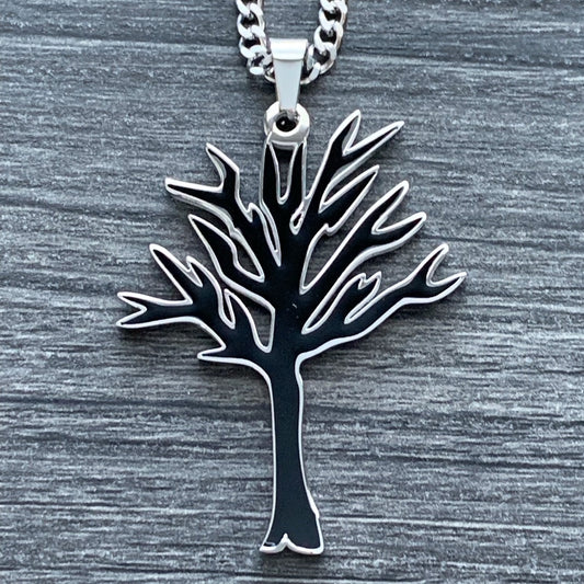 Black 'Tree of Life' Necklace