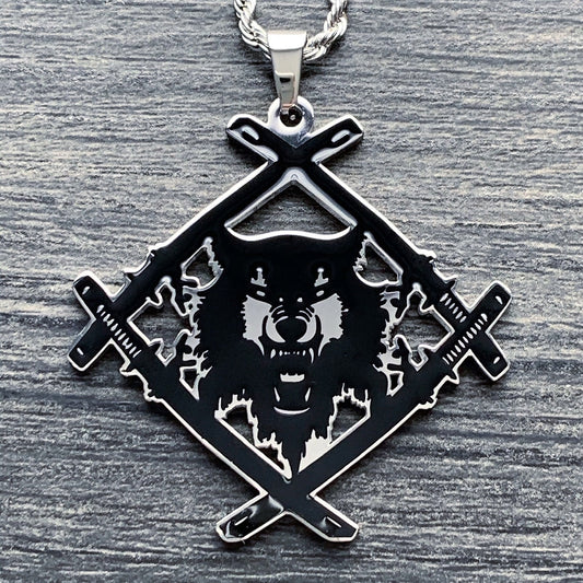 Black 'HollowSquad' Necklace