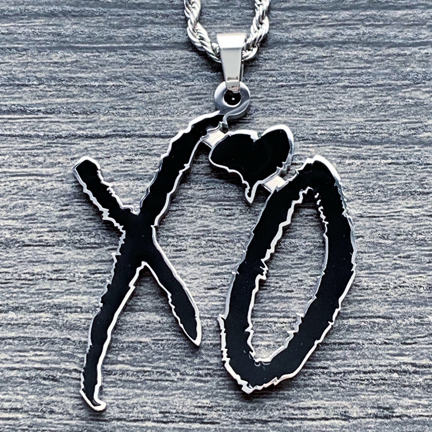 Black 'XO' Necklace