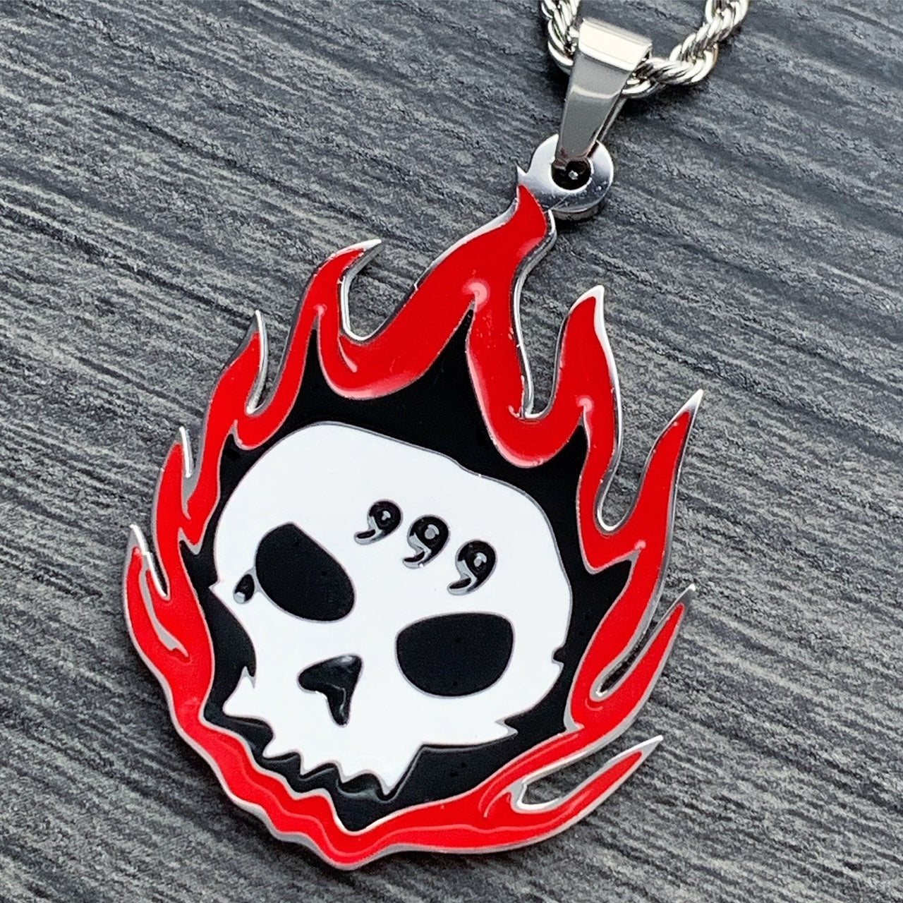 Colored '999 Skull' Necklace