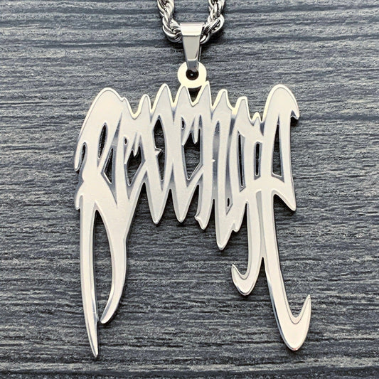 Etched 'Revenge' Necklace