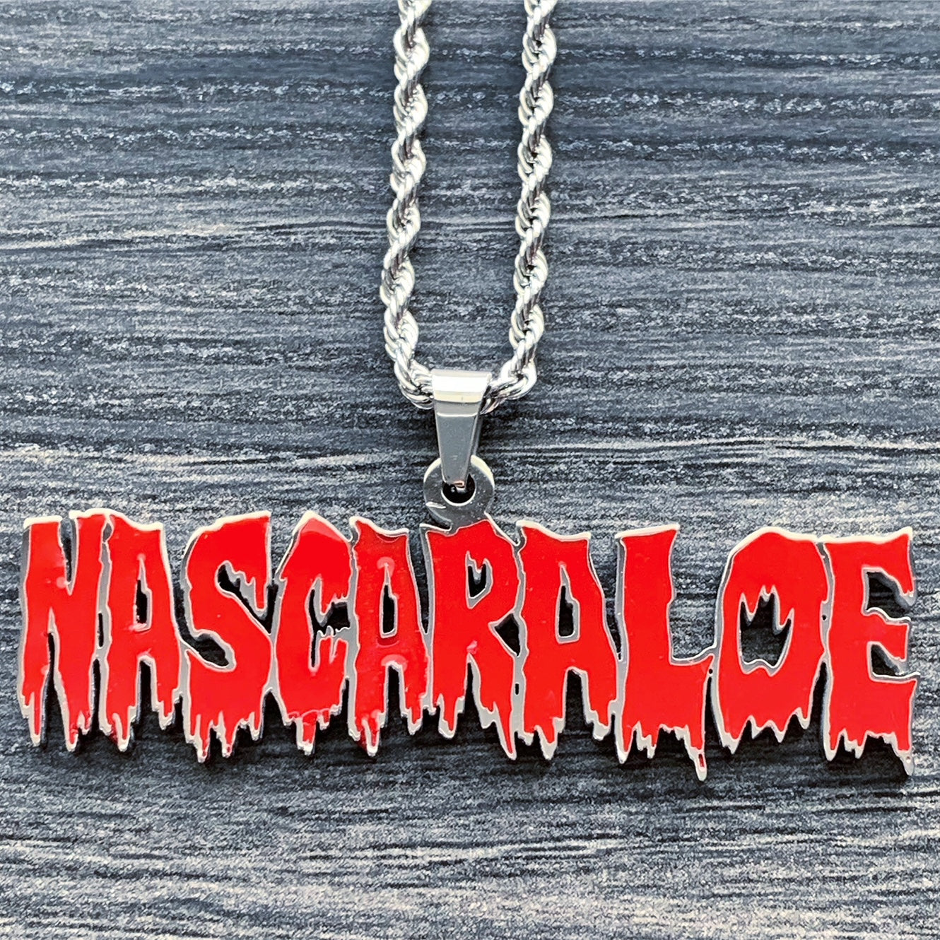Red 'Nascar Aloe' Necklace