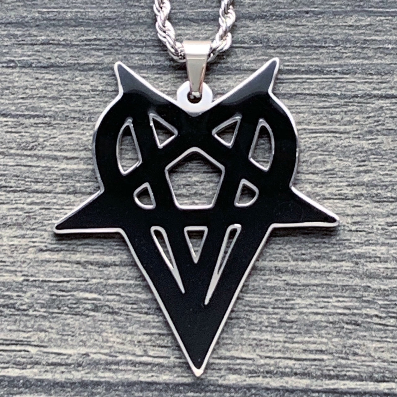 Black 'Heartagram' Necklace