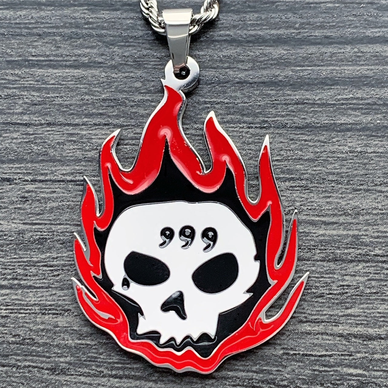 Colored '999 Skull' Necklace