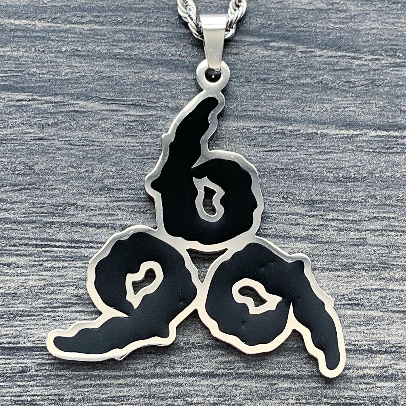 Black '9 Club' Necklace