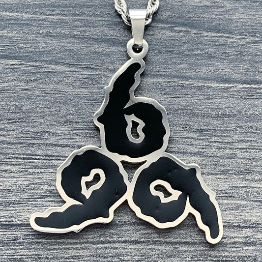 Black '9 Club' Necklace