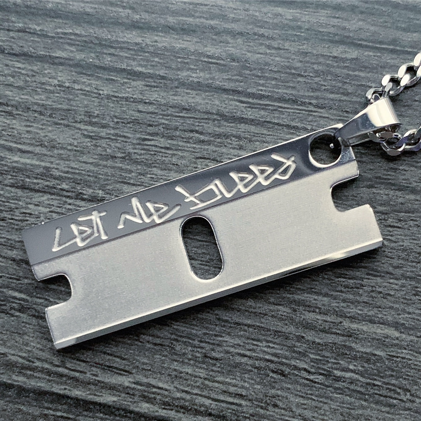 'Let Me Bleed' Razor Necklace