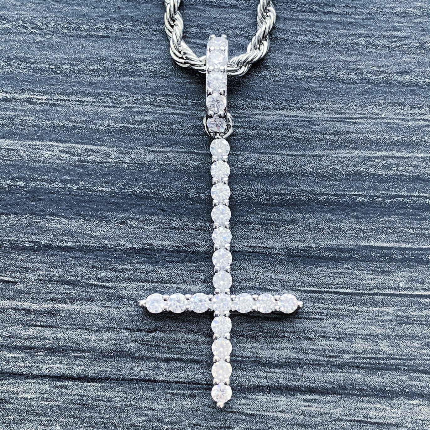 White 'Cross' Necklace