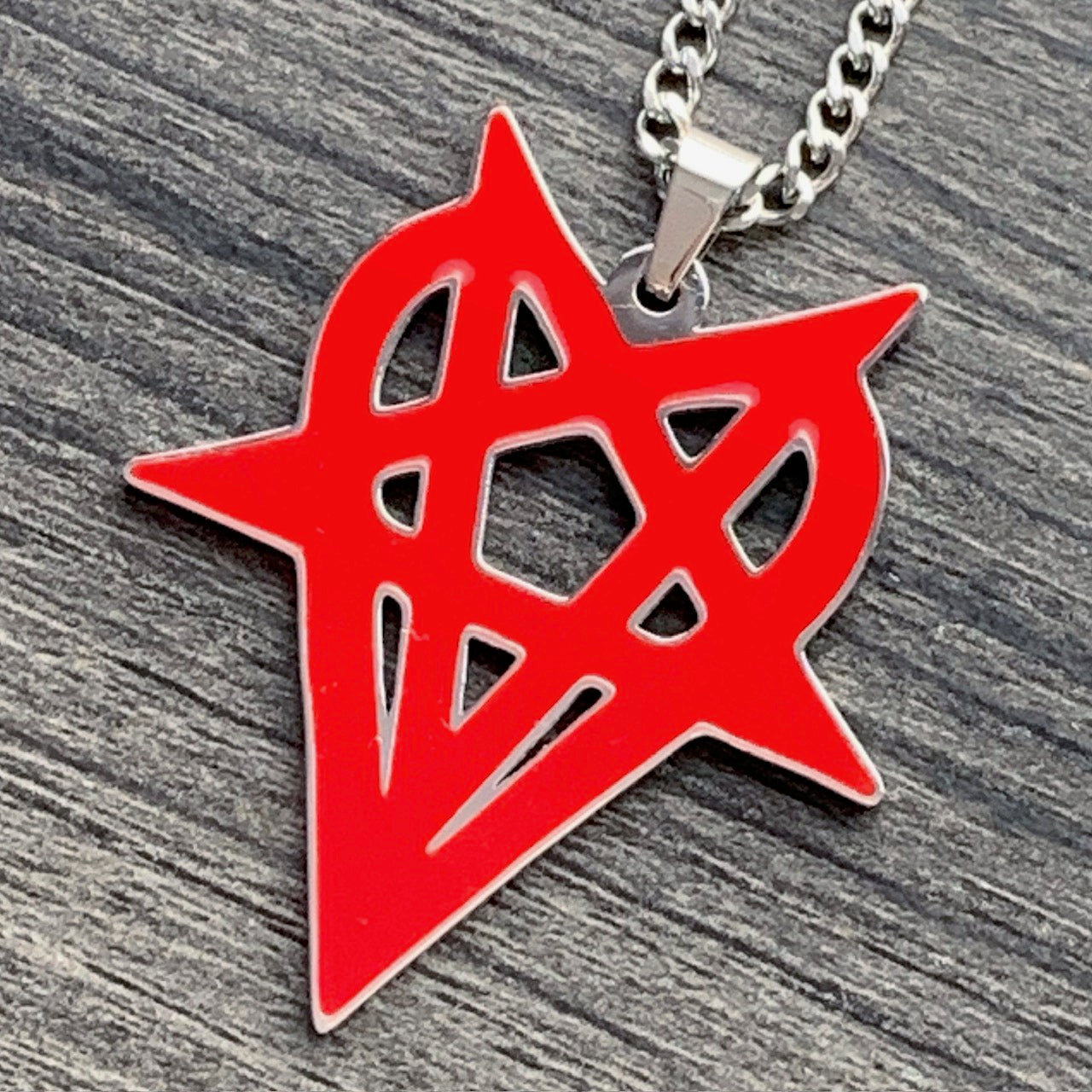Red 'Heartagram' Necklace