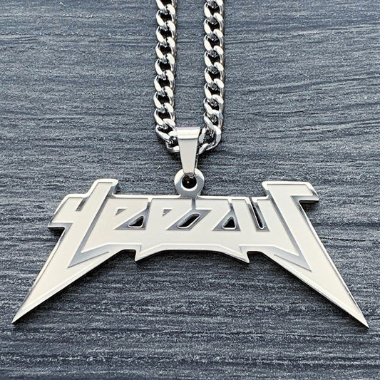 Etched 'Yeezus' Necklace