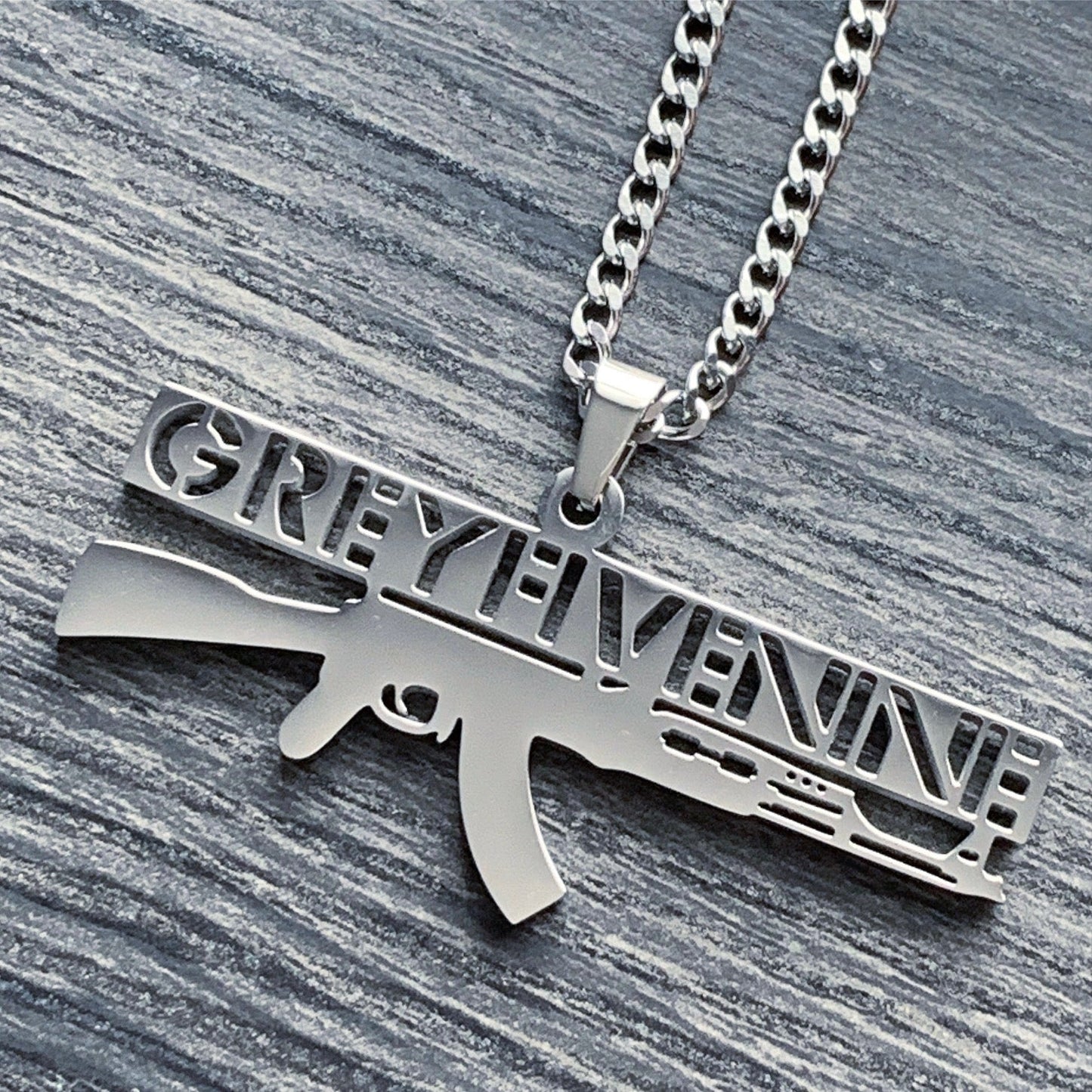 Polished 'AK' Necklace