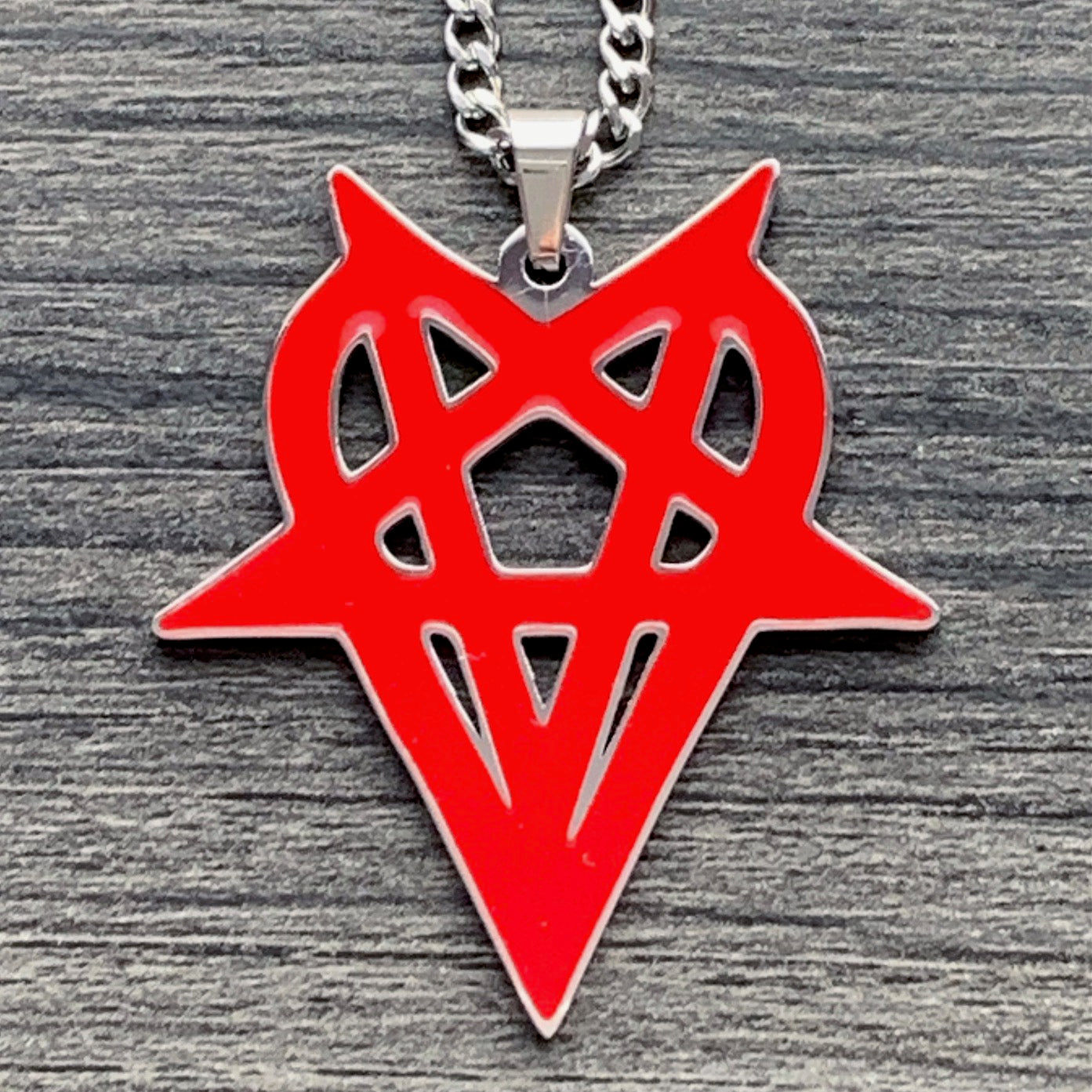 Red 'Heartagram' Necklace
