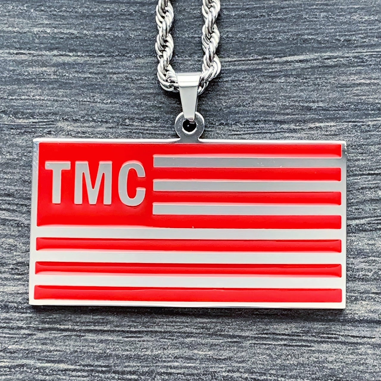 Red 'TMC Flag' Necklace