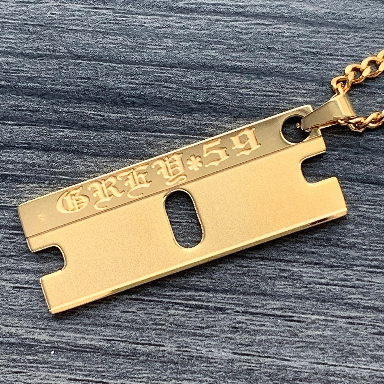 Gold '$uicideboy$ Razor' Necklace