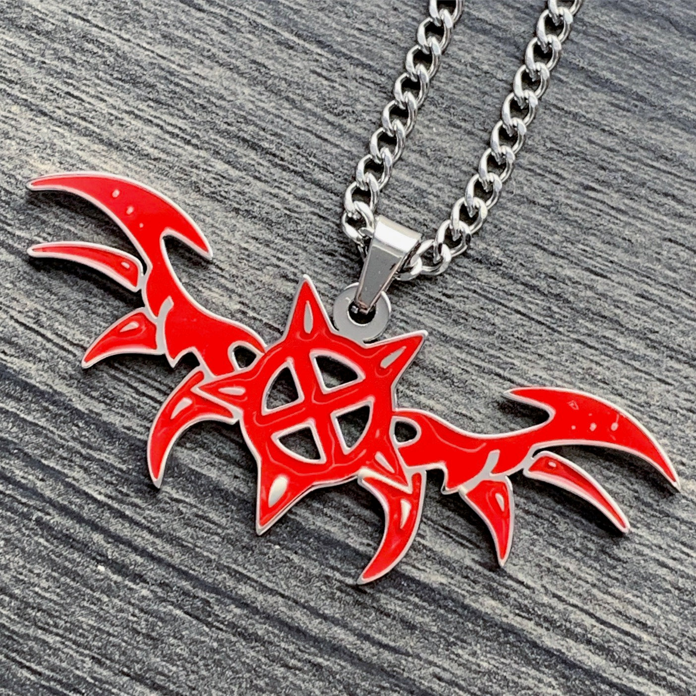 Red 'X Wing' Necklace