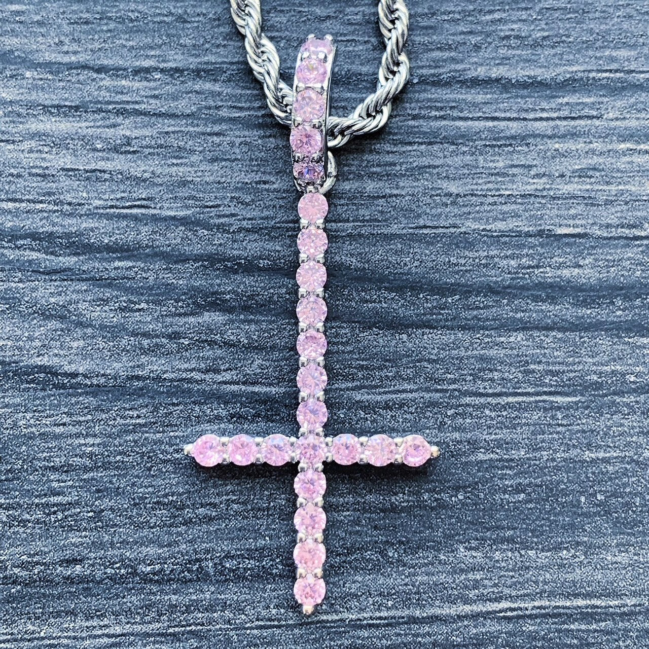 Pink 'Cross' Necklace