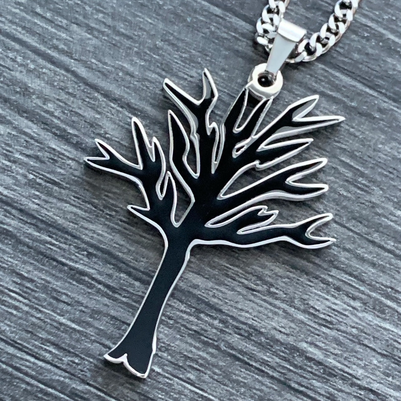 Black 'Tree of Life' Necklace