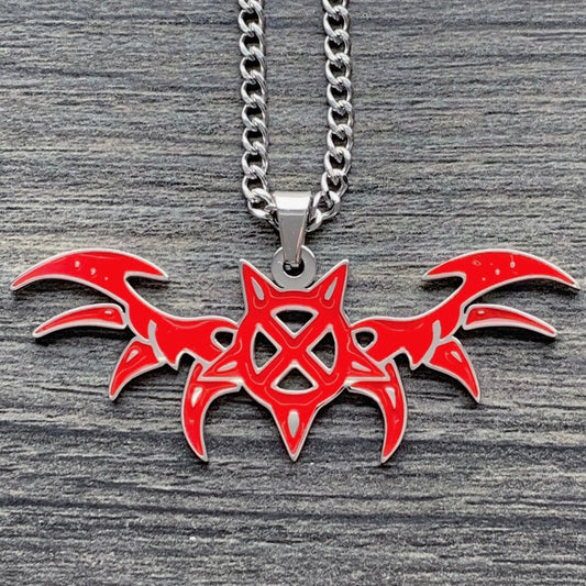 Red 'X Wing' Necklace