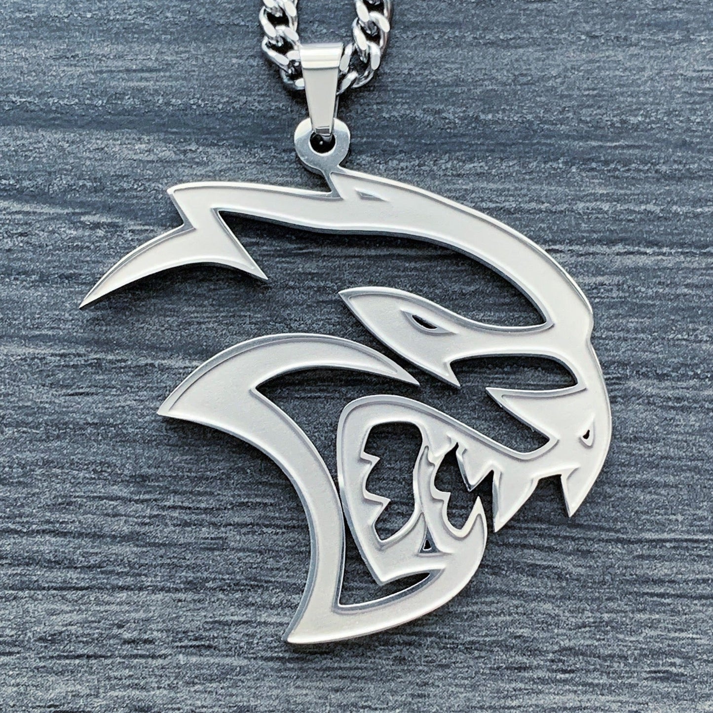 Etched 'Hellcat' Necklace