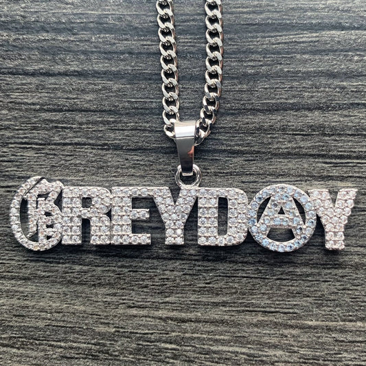 Iced 'Grey Day' Necklace