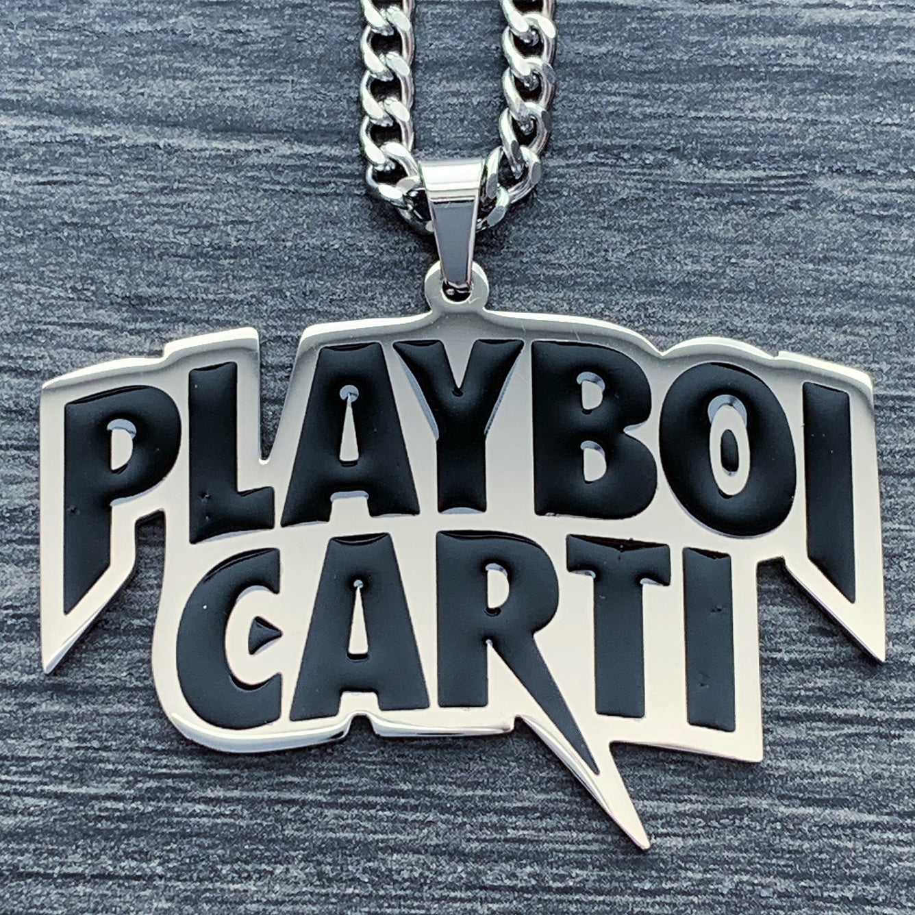 Black 'Playboi Carti' Necklace