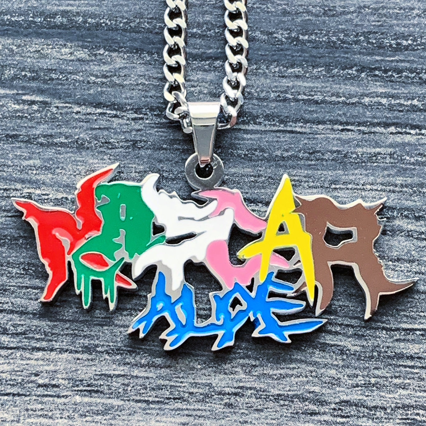 Multicolor 'NASCAR ALOE' Necklace