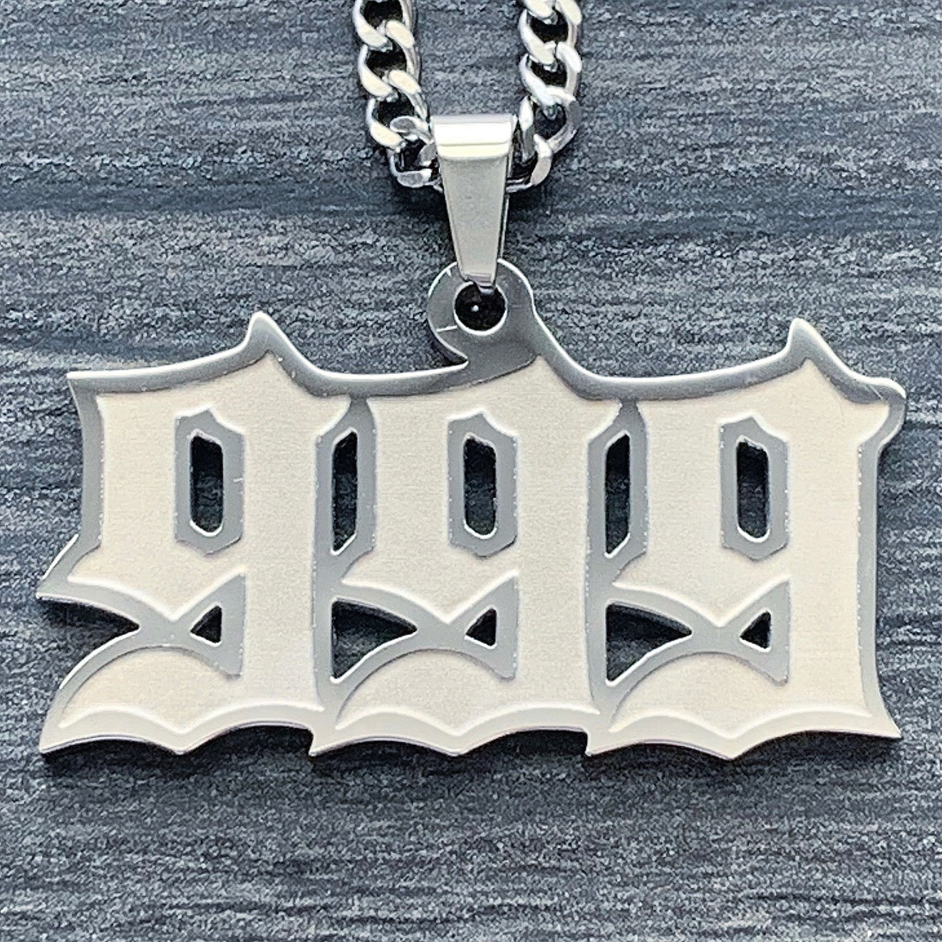 Etched 'Royal 9' Necklace