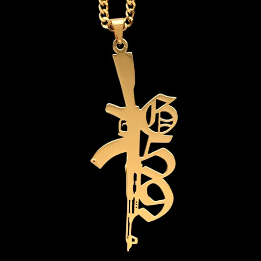 Gold 'G59 Rifle' Necklace