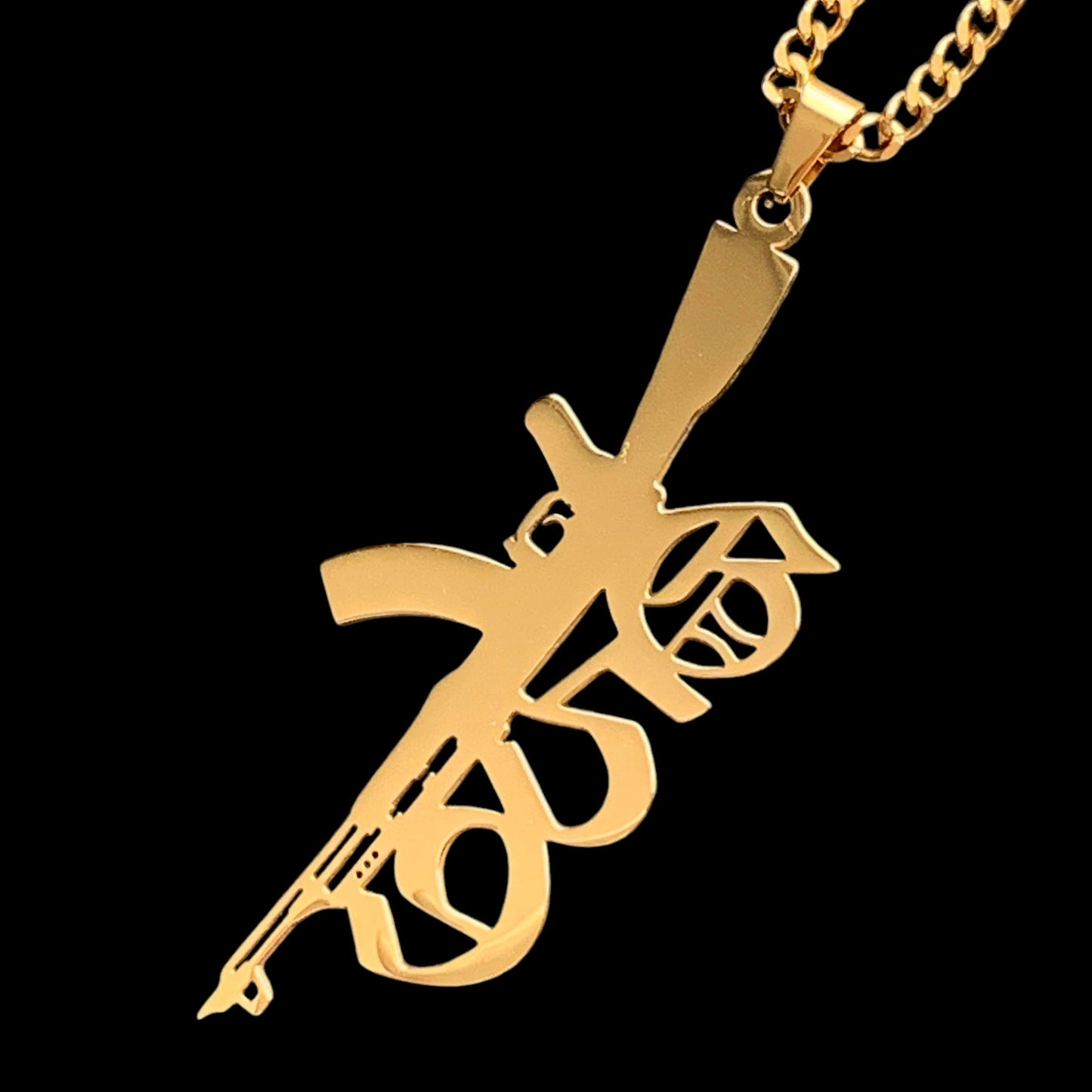 Gold 'G59 Rifle' Necklace