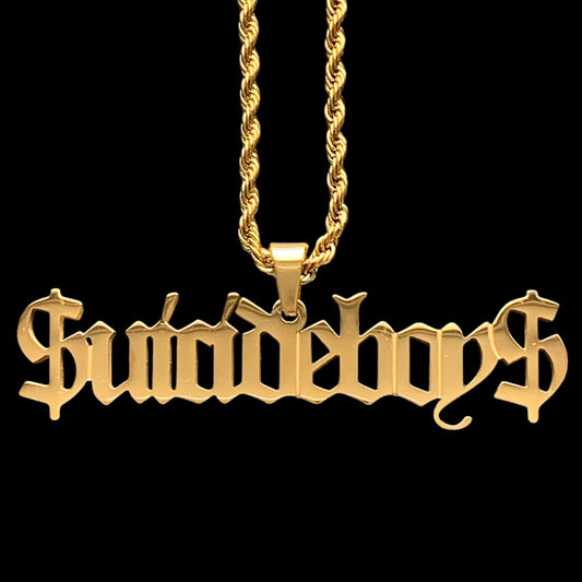 Gold '$UICIDEBOY$' Necklace
