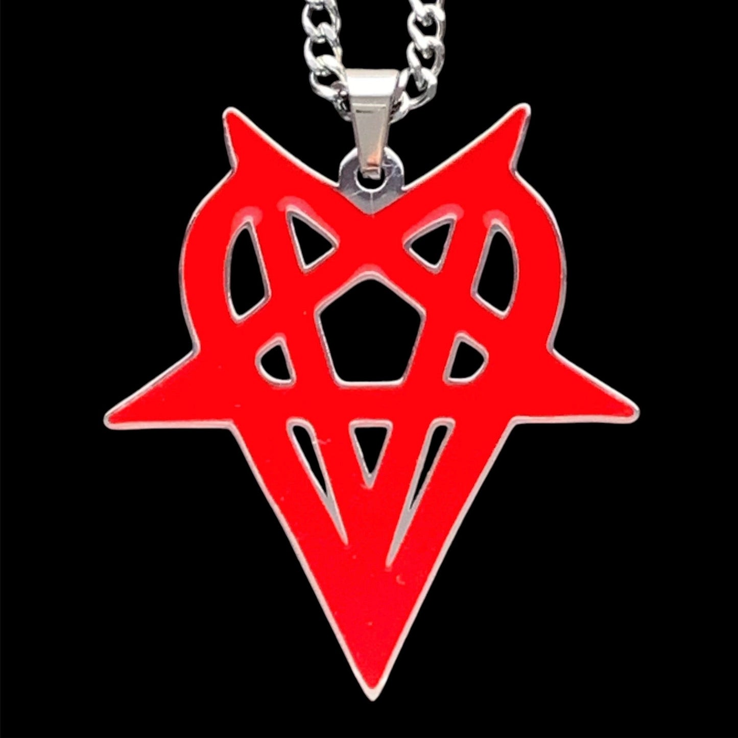 Red 'Heartagram' Necklace