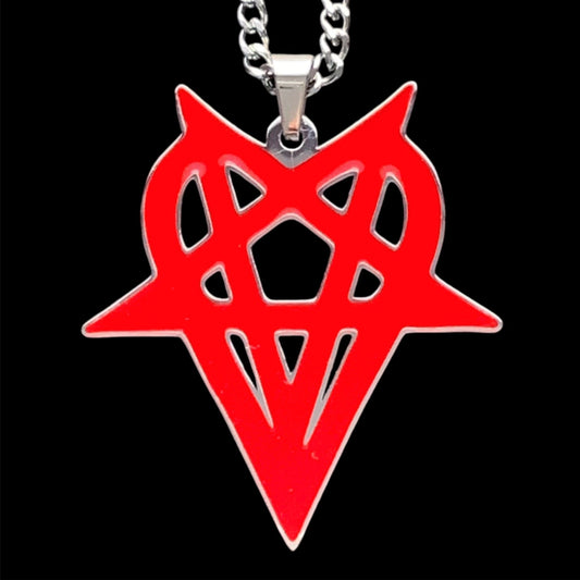 Red 'Heartagram' Necklace