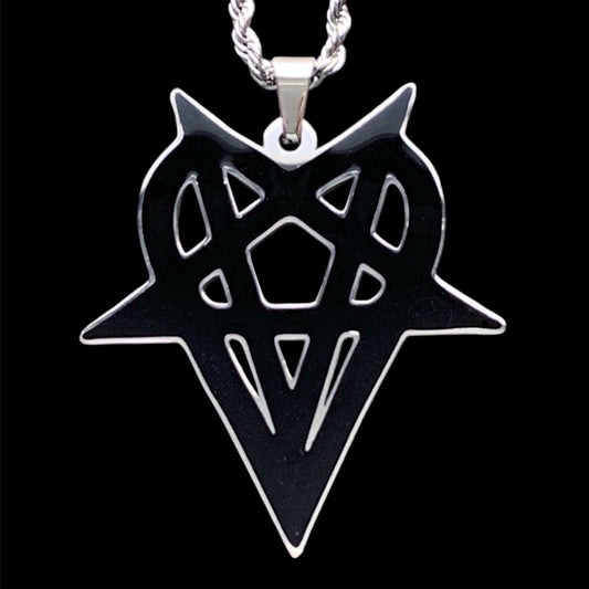 Black 'Heartagram' Necklace