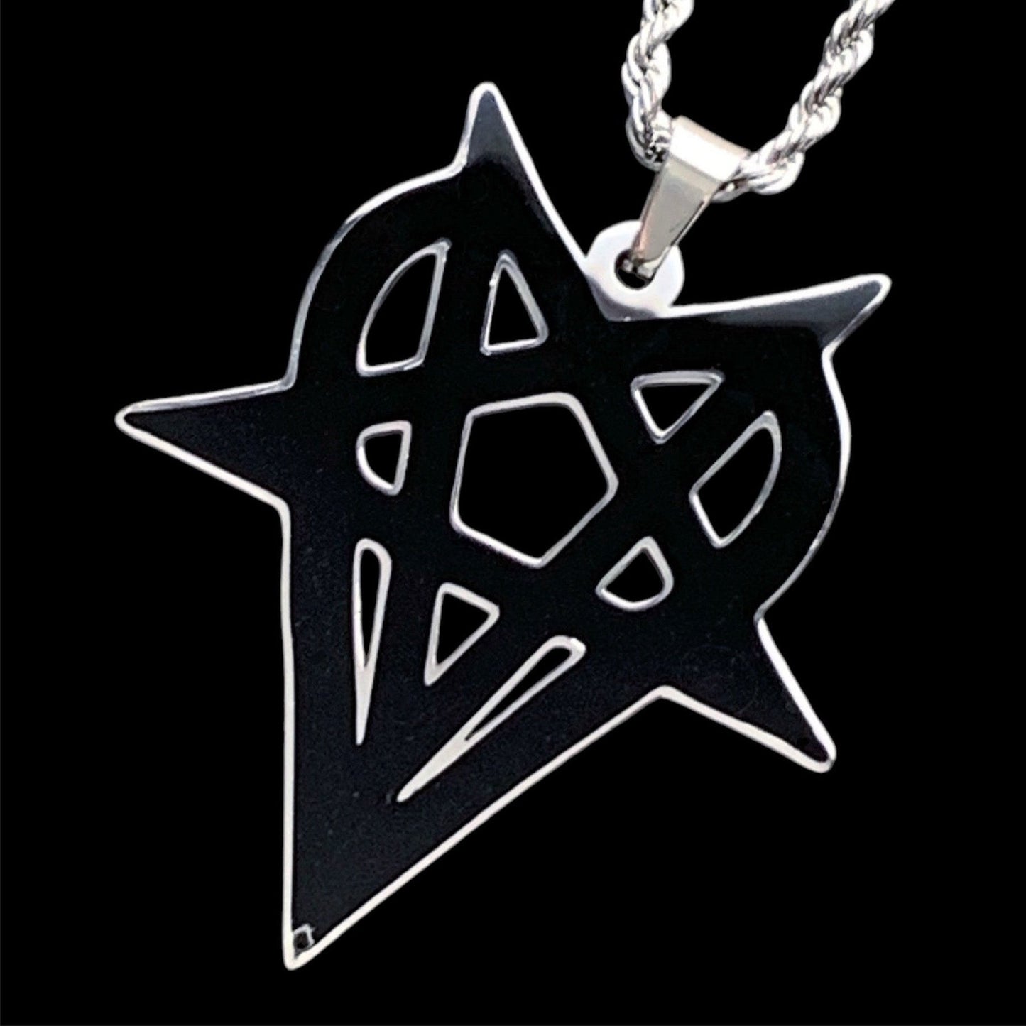 Black 'Heartagram' Necklace