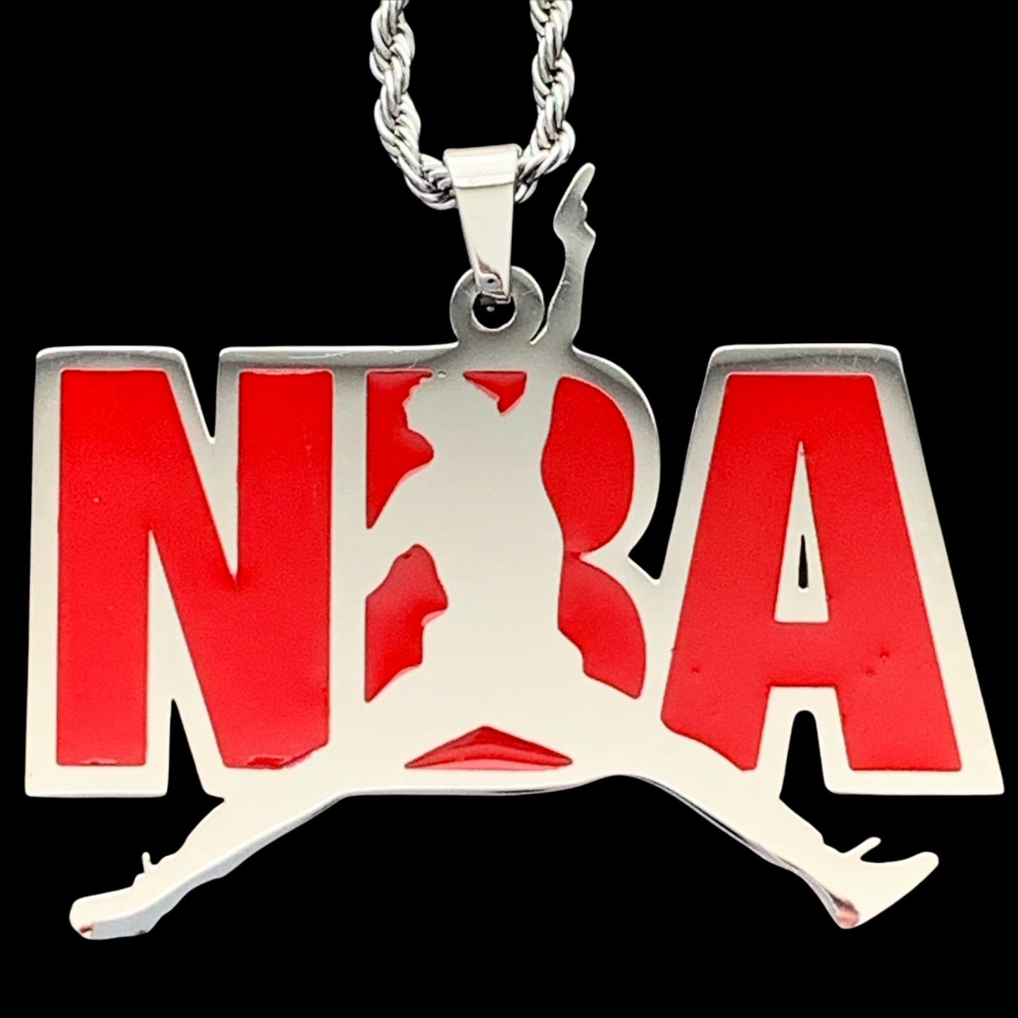Red 'NBA' Necklace