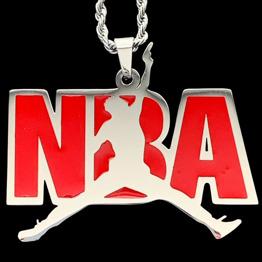 Red 'NBA' Necklace