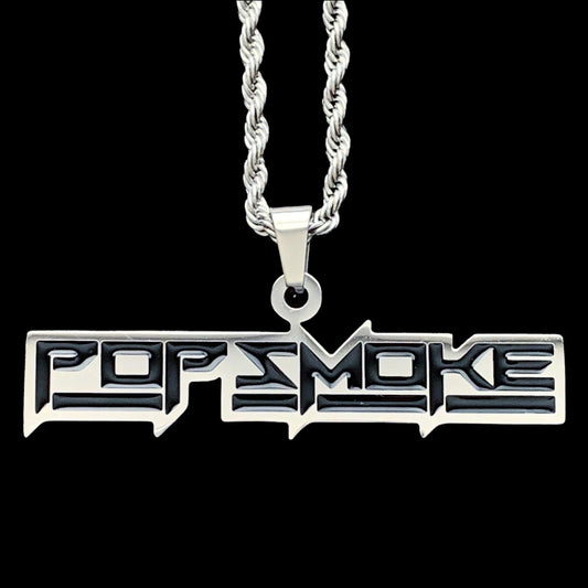 Black 'Pop Smoke' Necklace