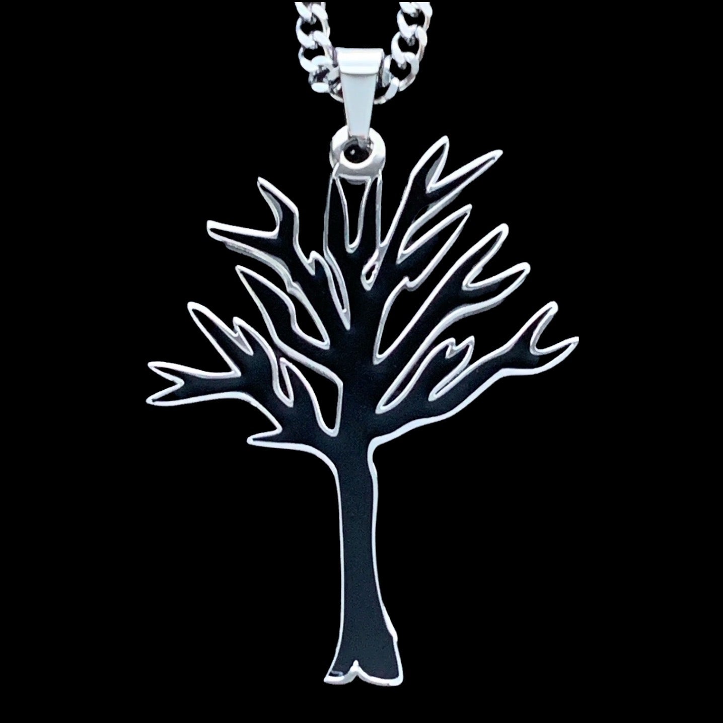 Black 'Tree of Life' Necklace