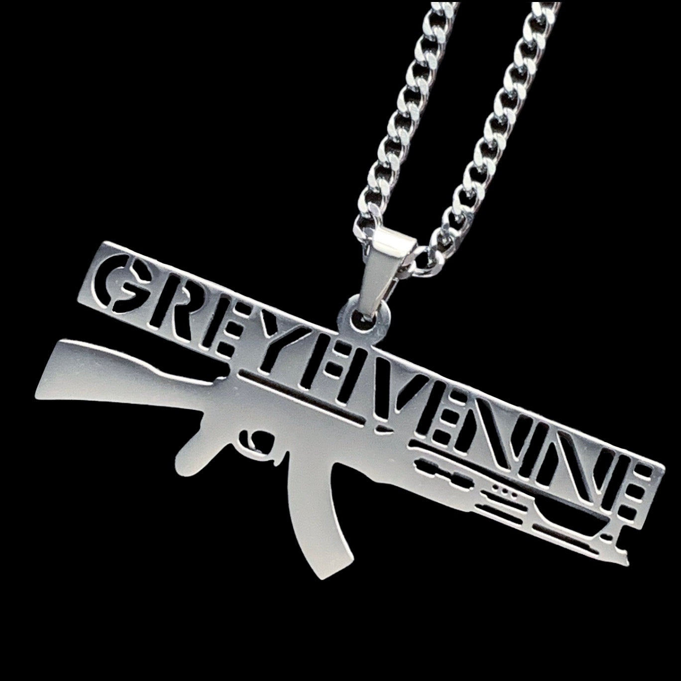 Polished 'AK' Necklace